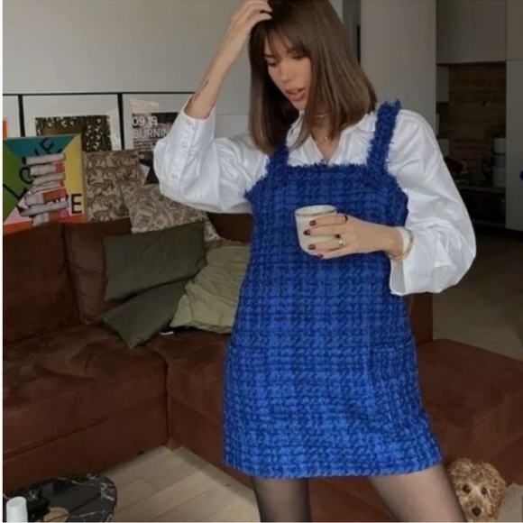 ZARA | BLOGGER FAV TEXTURED PINAFORE DRESS - Picture 5 of 14